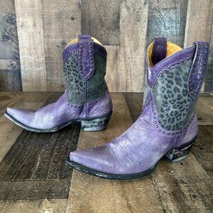 Old Gringo Purple Leopardito Pointed Toe Cowboy Western Boots Womens 5 B